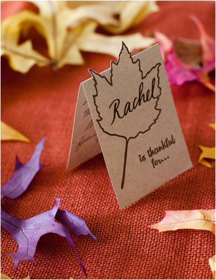 Diy Thanksgiving Place Cards