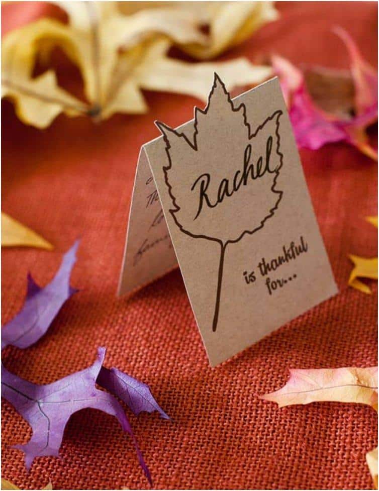 20 Lovely Last Minute DIY Thanksgiving Place Cards