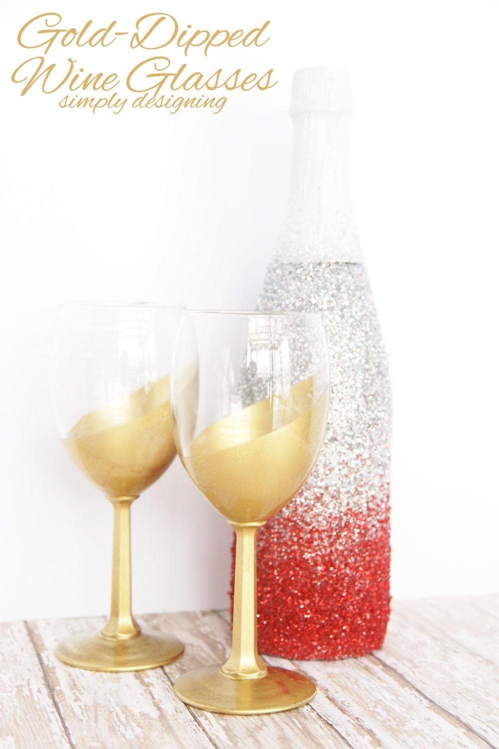 11 Diy Wine Glasses For New Year S Eve