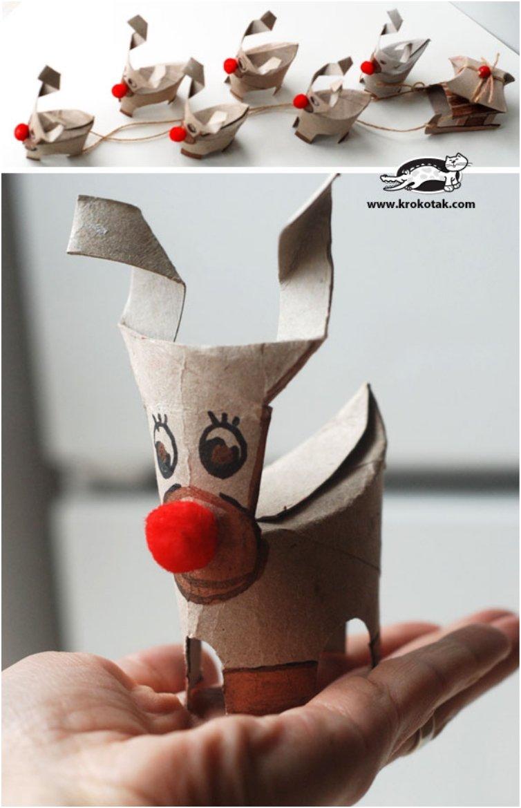 20 Festive DIY Christmas Crafts From Toilet Paper Rolls
