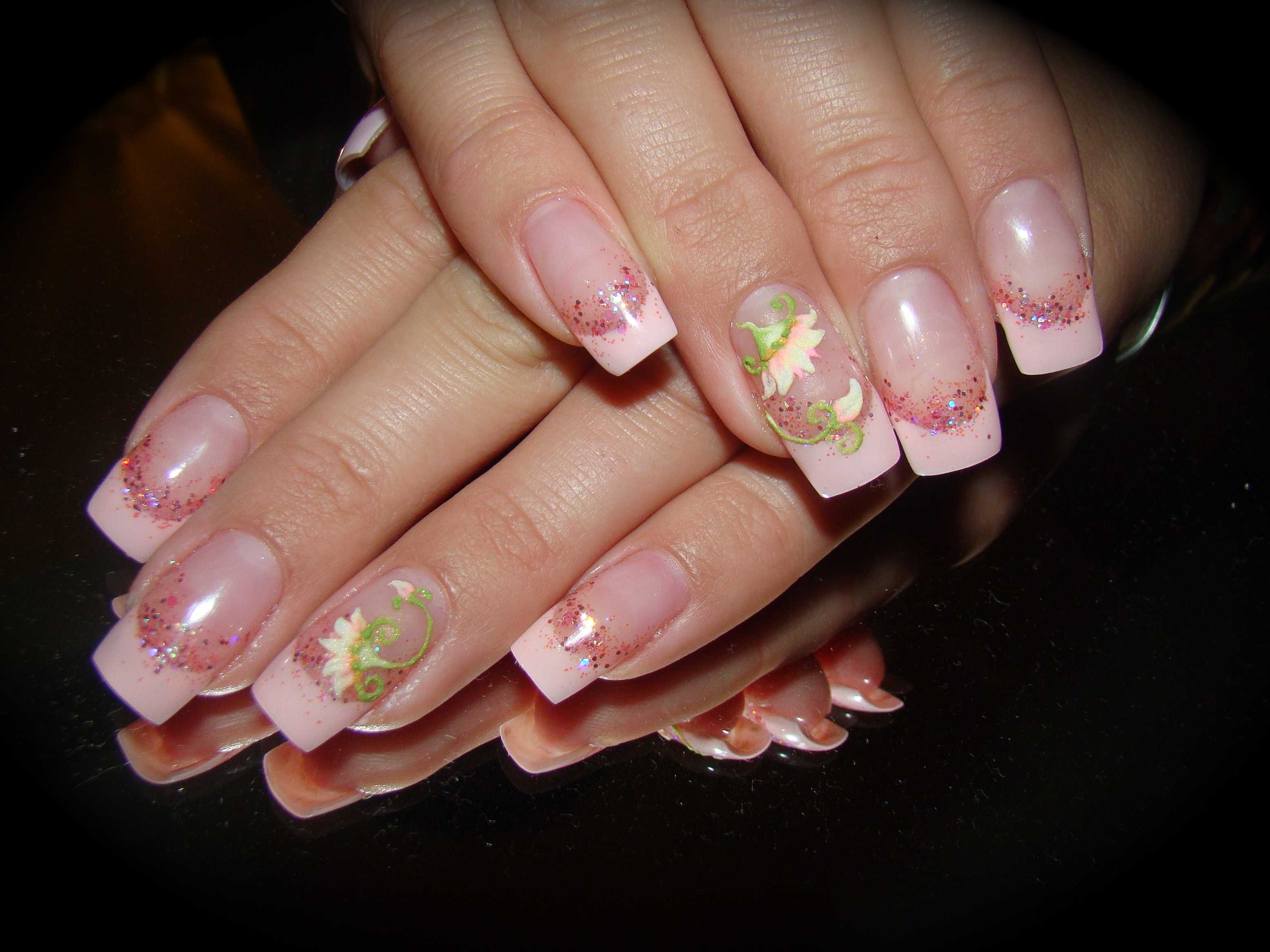 2. Floral Acrylic Nail Art - wide 4