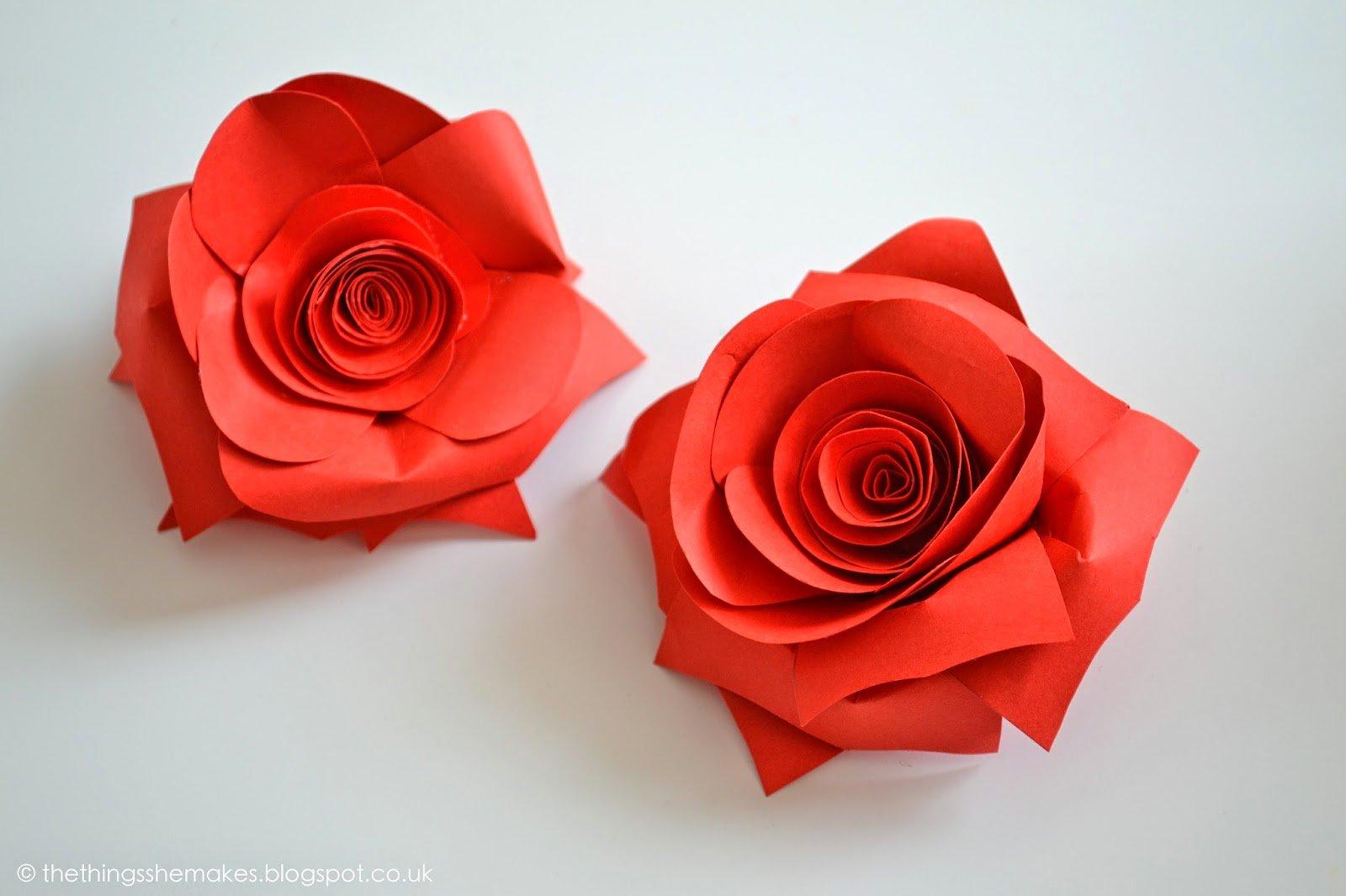 How to make paper roses easy