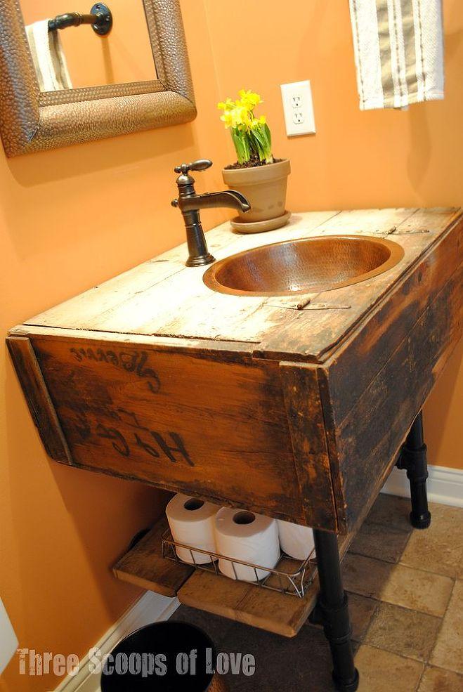 Bathroom Vanity from a Wall Cabinet