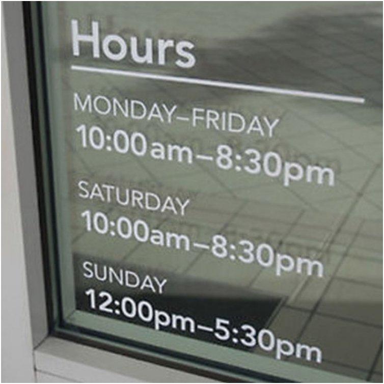 Take pictures of the business hours posted on the door of places you go to occasionally, like the library, post office, etc.