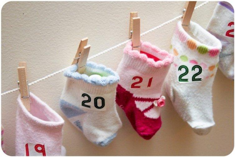 Baby Sock Advent Calendar