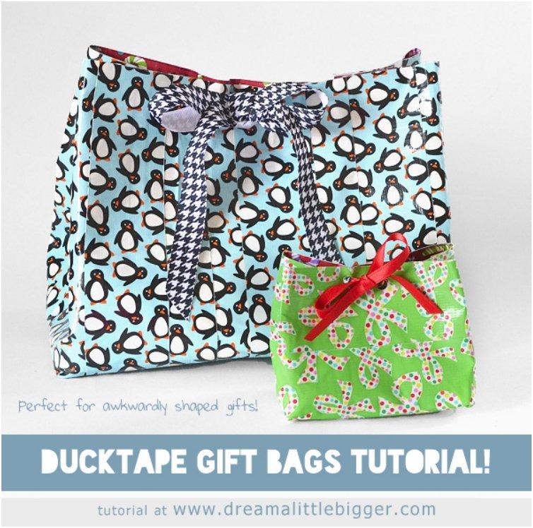 Cute Custom Gift Bags with Duck Tape