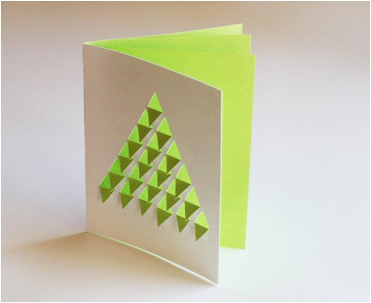 Geometric Christmas Tree Card