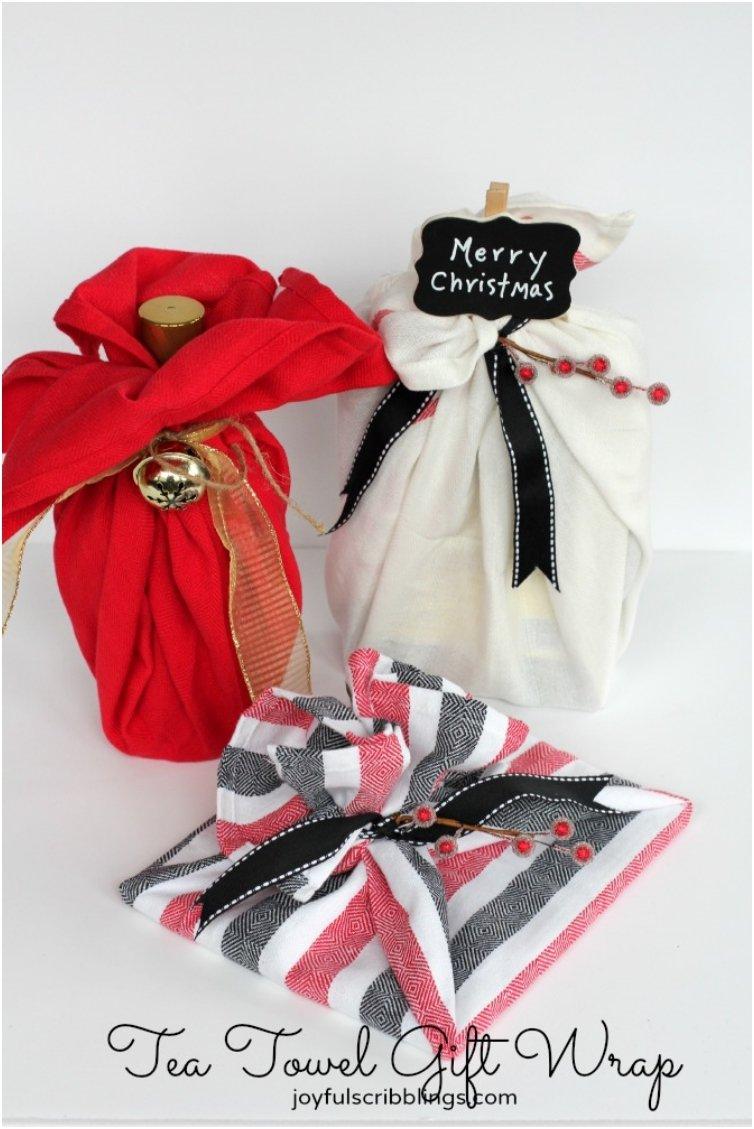 Gift Wrapping with Tea Towels