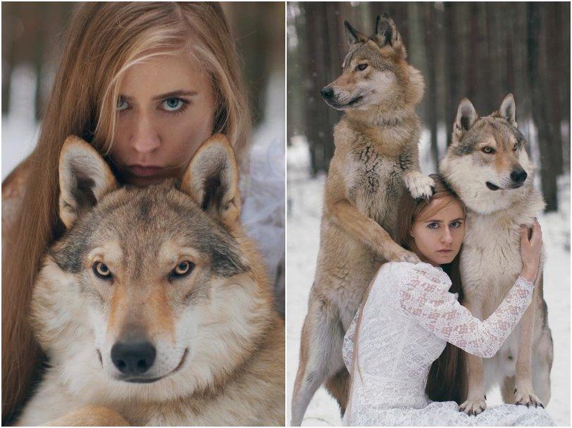 Dreamy And Majestic Beauty Of Girls Photographed With Real Wild Animals