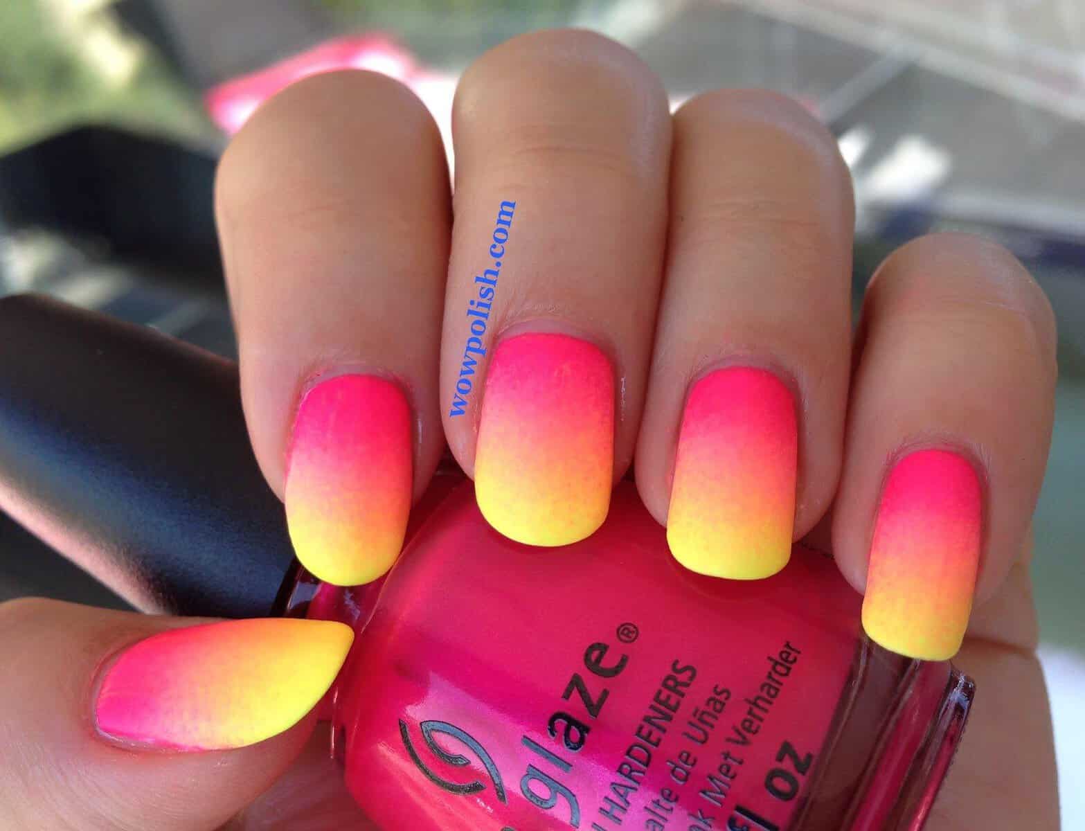 neon colored nail tips