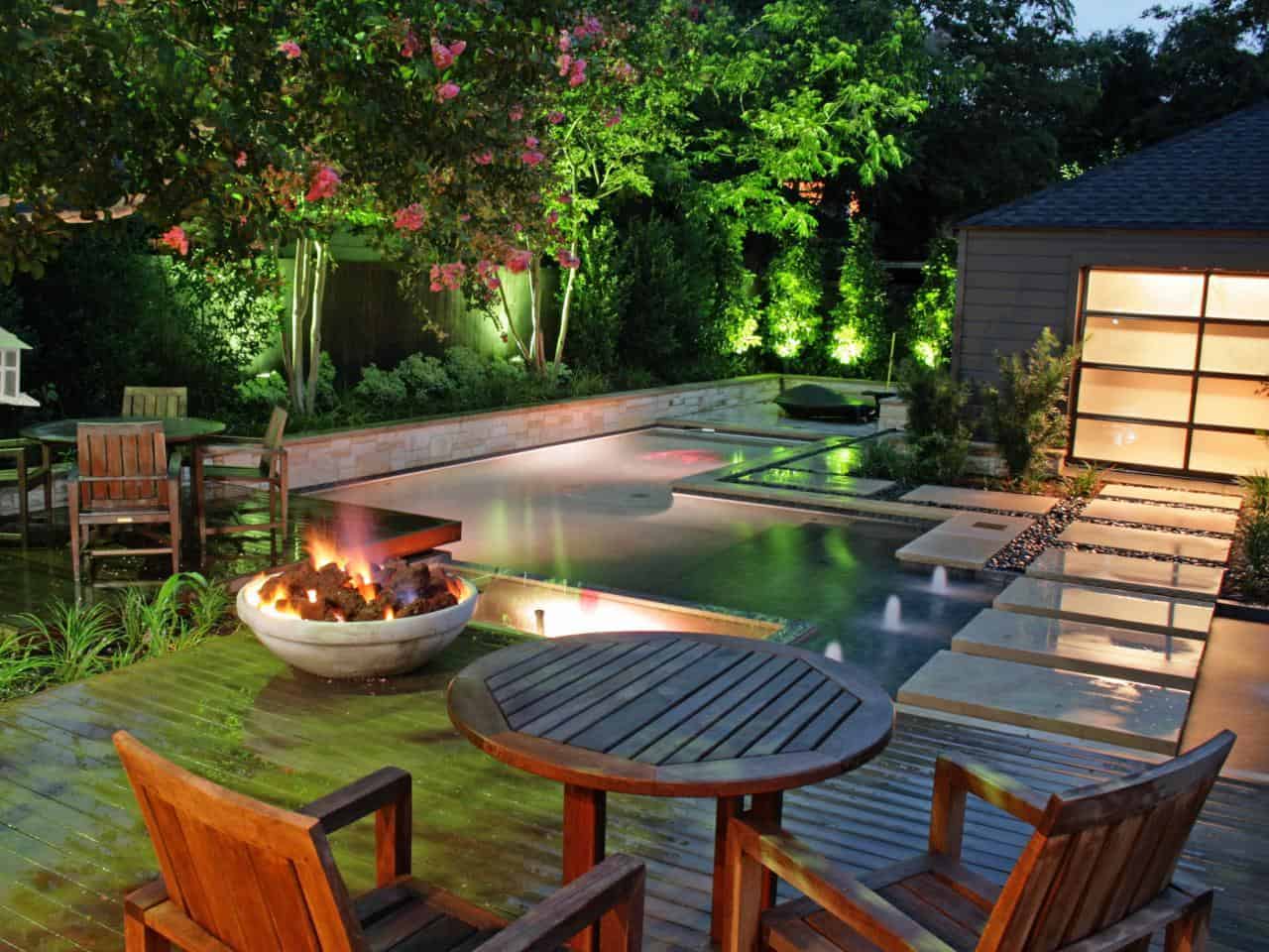 spacious backyard