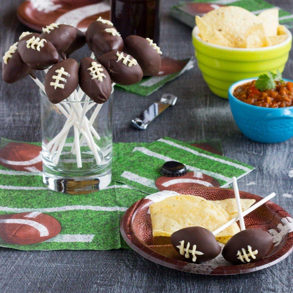 Super Bowl Football Cake Pops