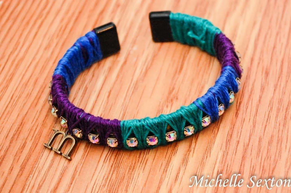Upcycled Color Block Bracelet