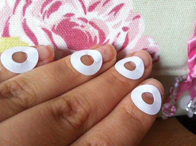 3. Use paper-hole reinforsments for manicure