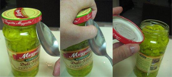 8. Use spoon to open jars