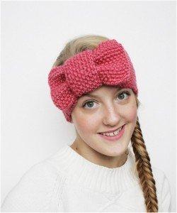 Knitted 2in1 Bow Turban Headband
