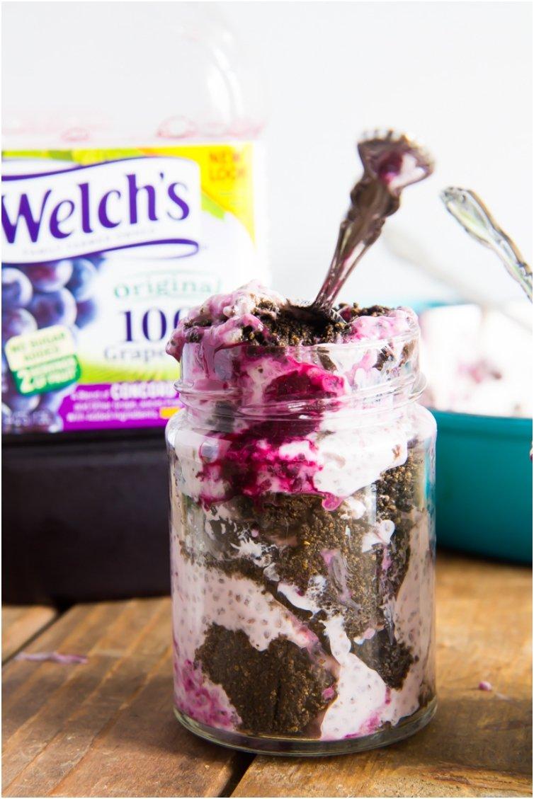 No Bake Dirst Cake With Welchs Chia Pudding