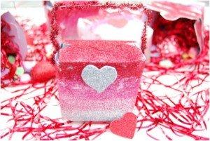 Ombre Glittered Valentine Box