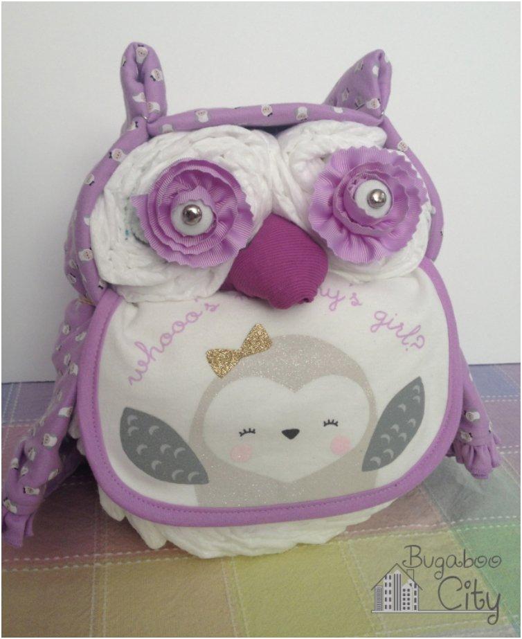 Owl Diaper Cake