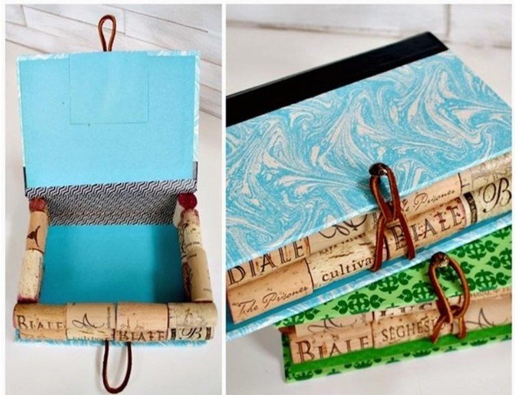 Recycled Wine Cork Book Boxes