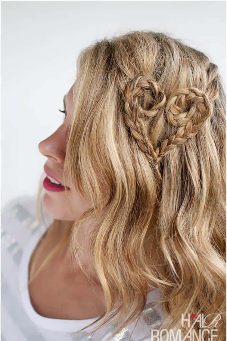 14 Adorable Heart-shaped Hairstyles For Young Ladies