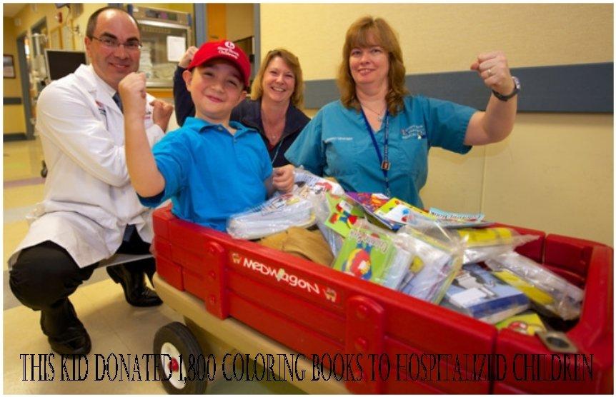 This kid who donated 1,800 coloring books to hospitalized children