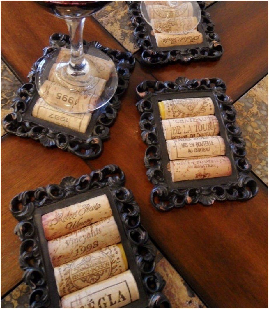 Wine Cork Picture Frame Coasters