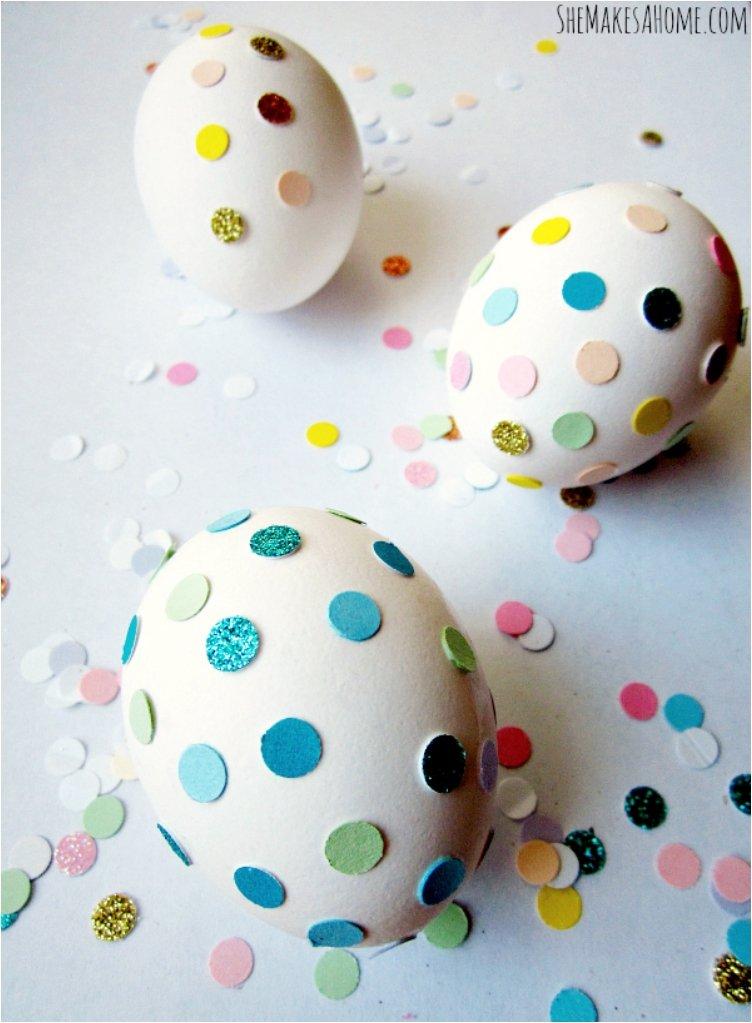 Conffetti Covered Easter Eggs