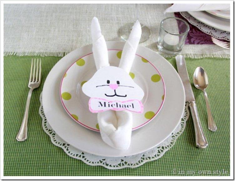 EASTER BUNNY NAPKIN RING TEMPLATE