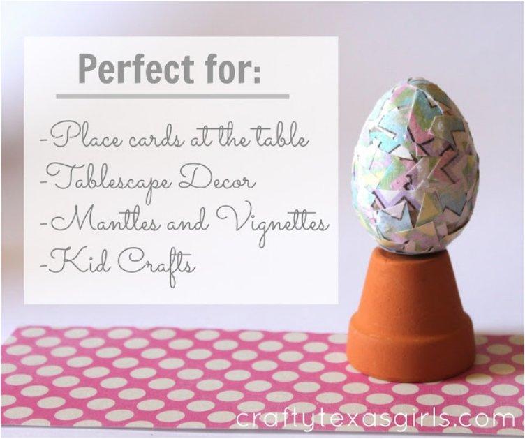 Mod Podge And Paper Easter Egg