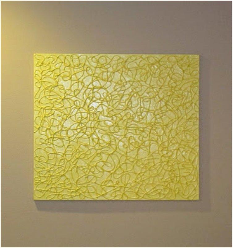 Simple Textured Wall Art with String