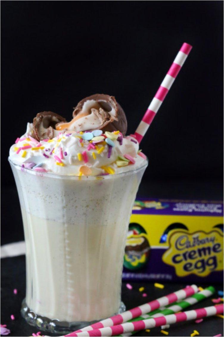 Boozy Cadbury Creme Egg Milkshakes