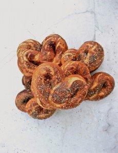 HONEY WHOLE WHEAT SOFT PRETZELS WITH CHIA SEEDS