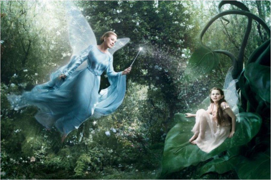 Julie Andrews and Abigail Breslin and Blue Fairy and Fira from Pinocchio