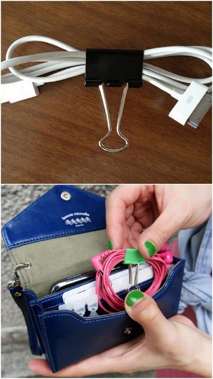 32 Ways A Binder Clip Can Make Your Life Easier And More Organized