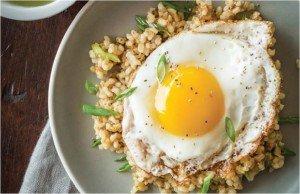 Sticky Chia Brown Rice with Fried Egg