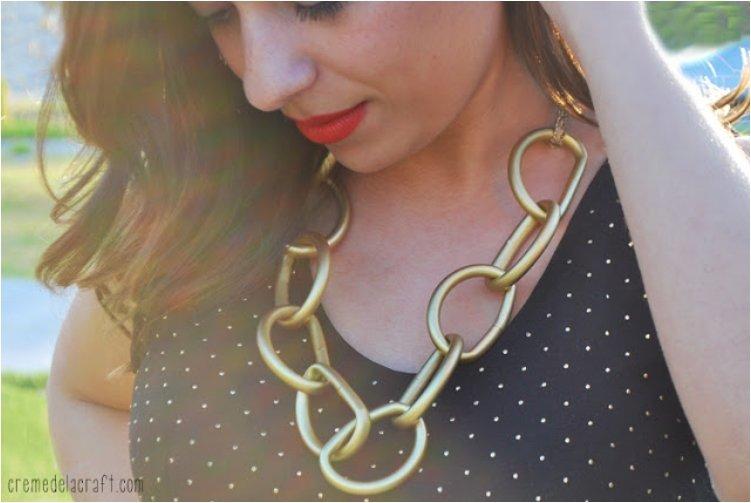 Vinyl Tubing Chunky Chain Necklace