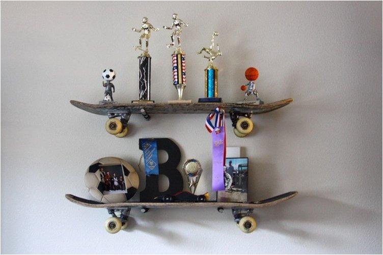 Skateboard shelves