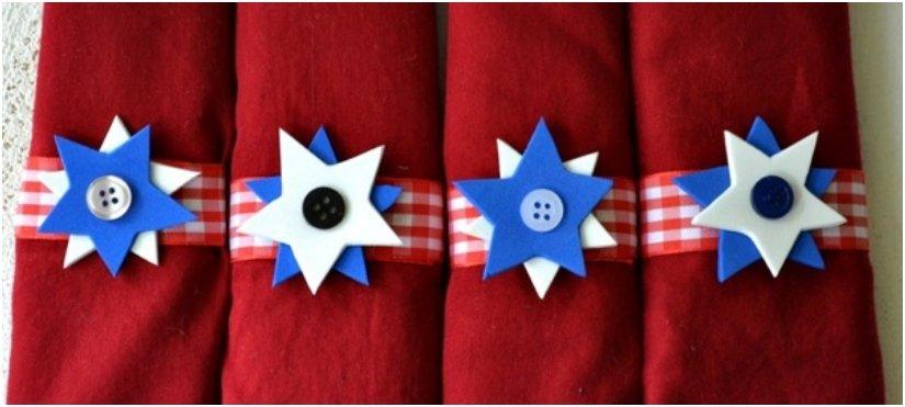 4th of July napkin rings