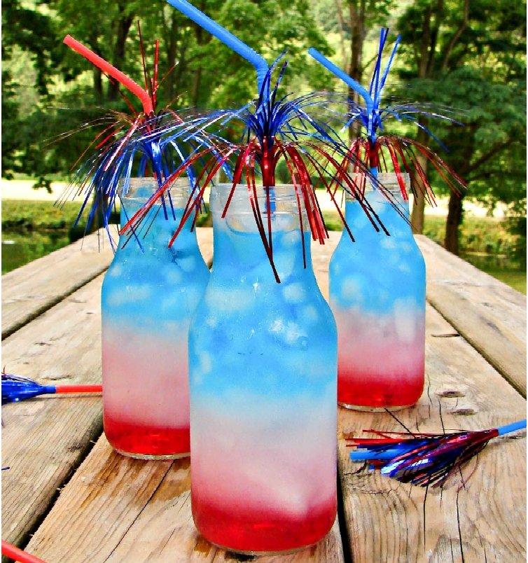 July 4th Layered Drinks