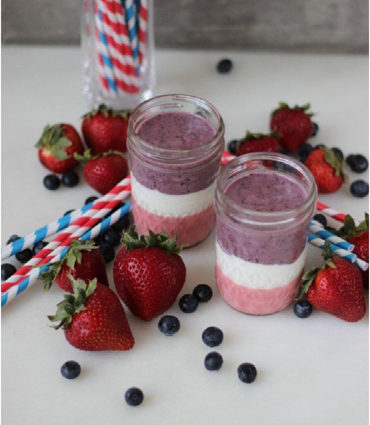 RED, WHITE, AND BLUE SMOOTHIE