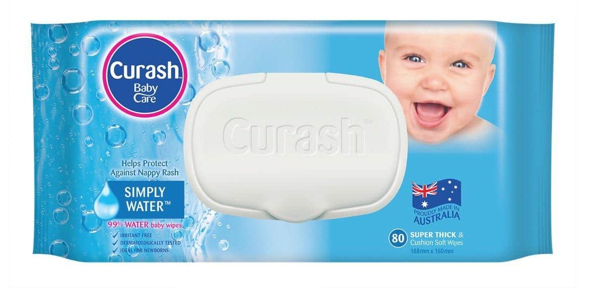 coles curash water wipes