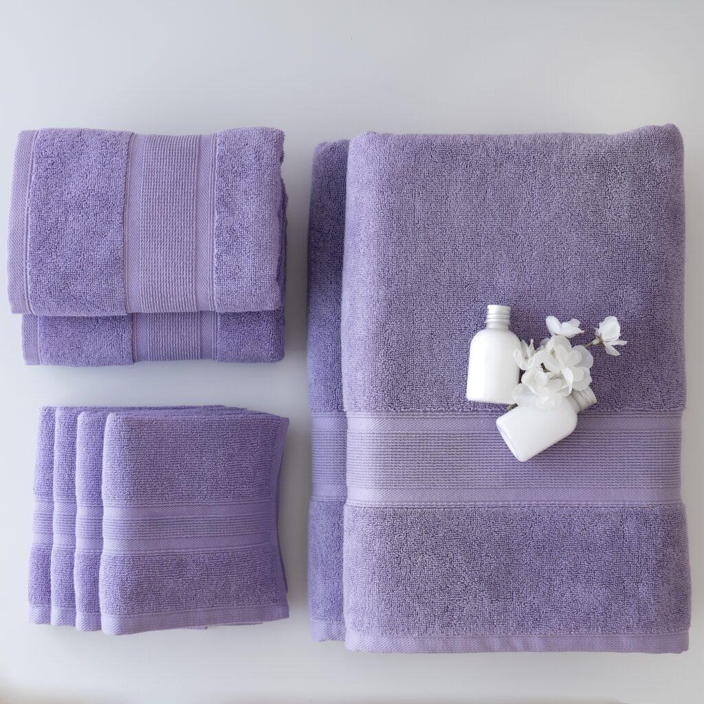 purple towel gift set