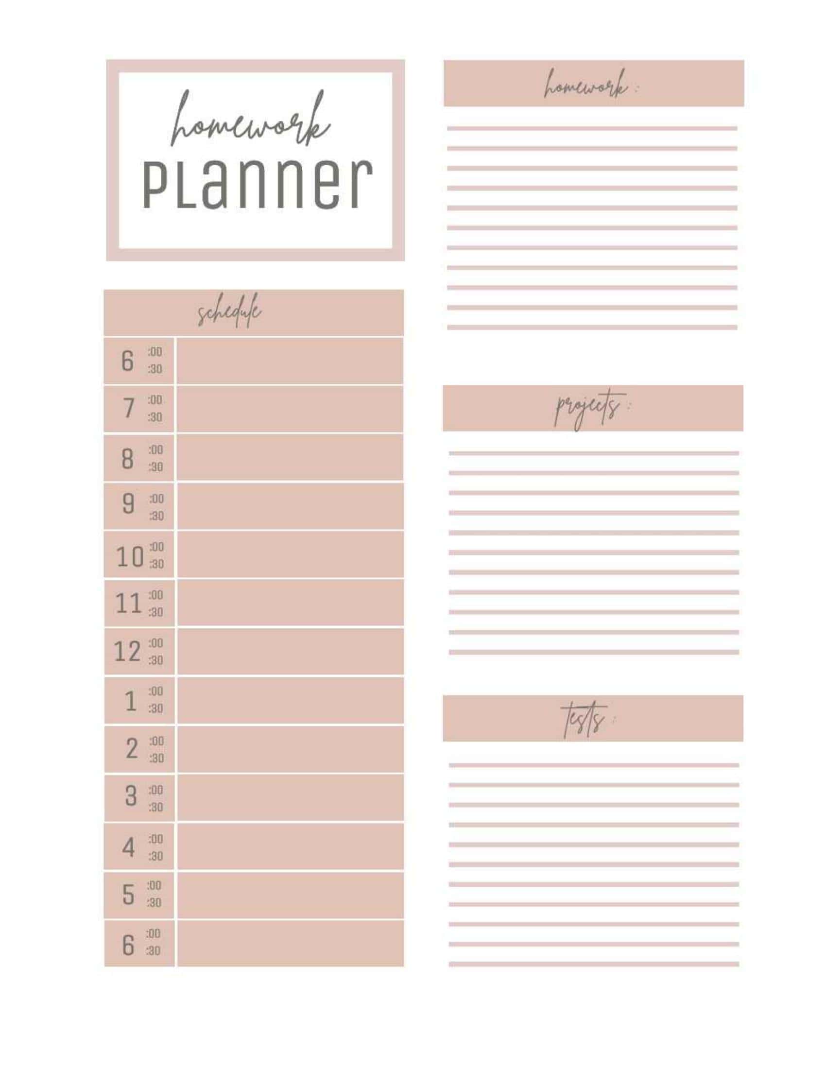 Buy homework planner picture