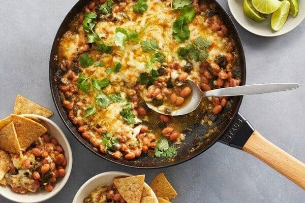 Cheesy Green Chile Bean Bake | Mamabee