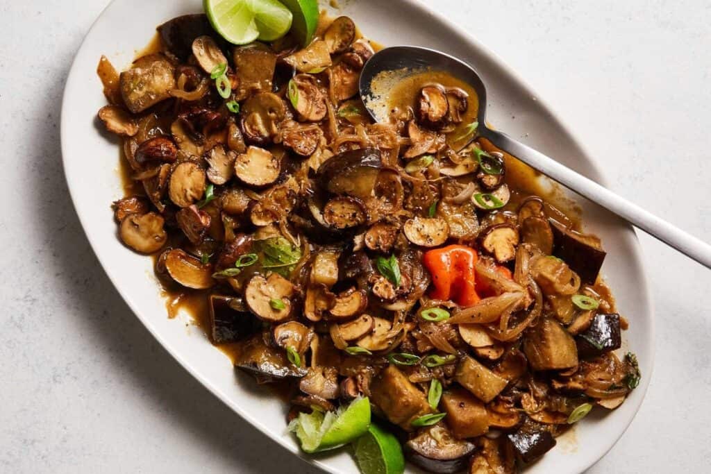 Mushroom And Eggplant Yassa